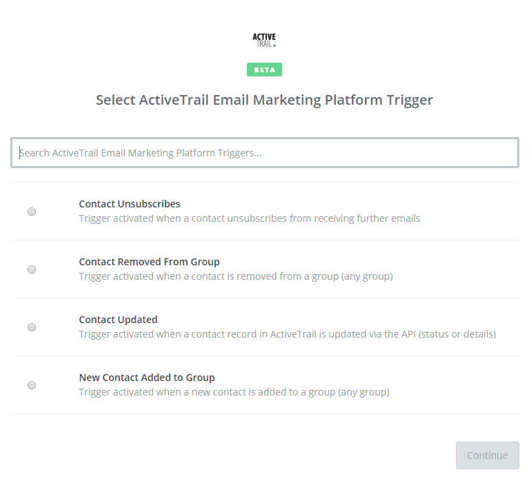 Créez facilement un nouveau Zap avec ActiveTrail