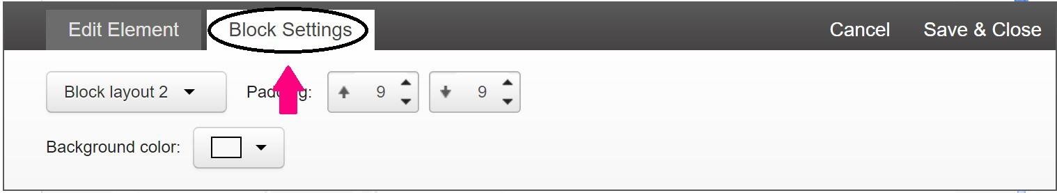 Editing options
