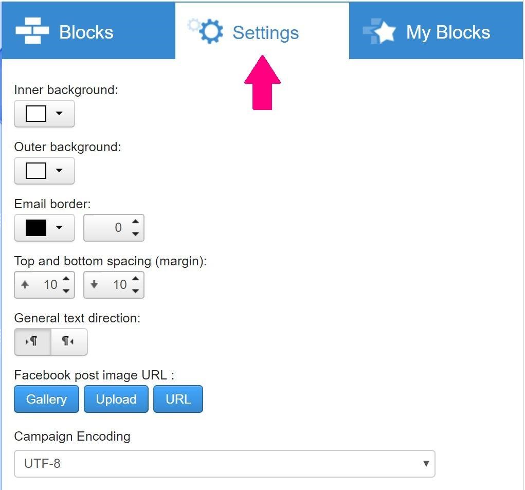 additional settings