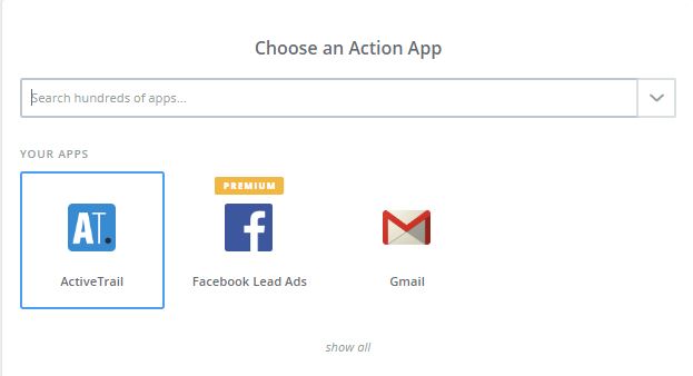 Choose an action app