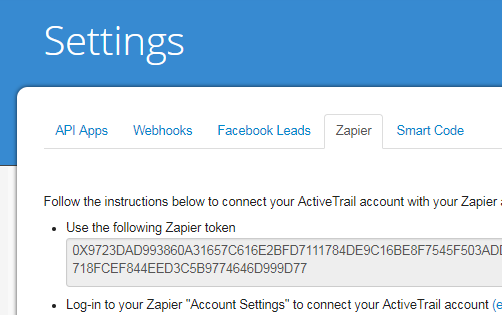 Generate Zapier token
