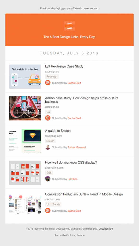 email marketing content example