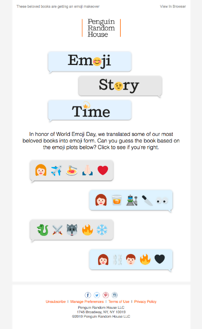 email marketing emoji