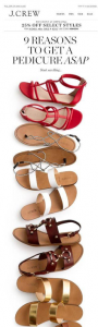 J. Crew email header sample
