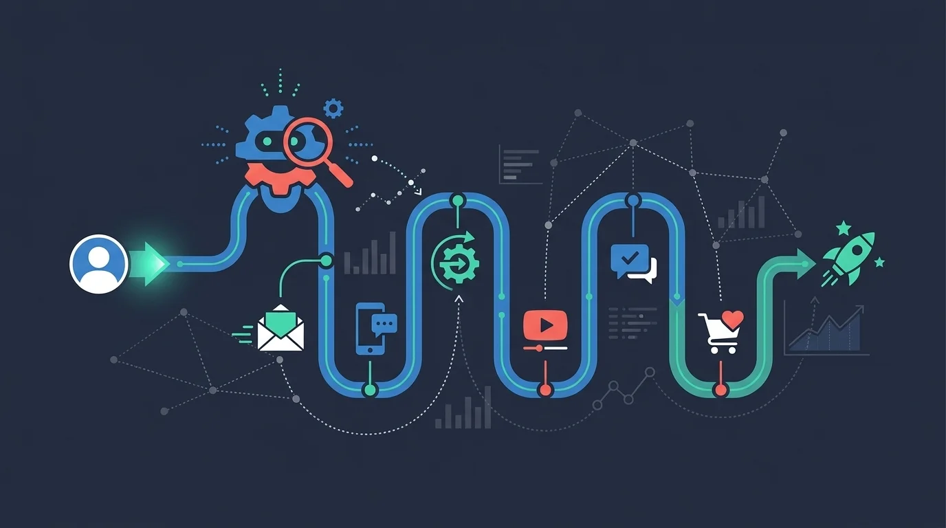 An onboarding automation guiding a new user
