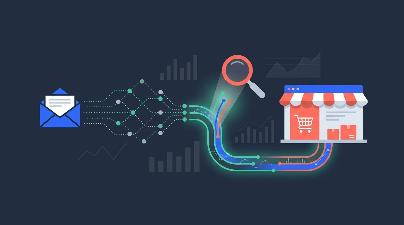 Email marketing connected to a website builder storefront